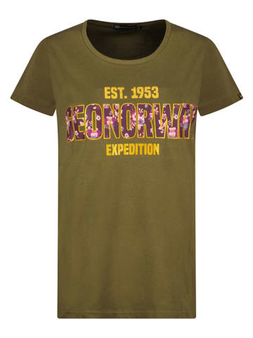 Geographical Norway Koszulka "Jarenne" w kolorze khaki