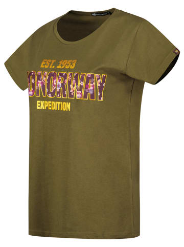 Geographical Norway Koszulka "Jarenne" w kolorze khaki