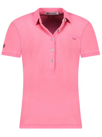 Geographical Norway Koszulka polo "Kars" w kolorze różowym