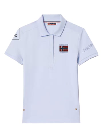 Geographical Norway Koszulka polo w kolorze błękitnym