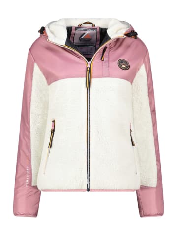 Geographical Norway Kurtka polarowa "Ulyssim" w kolorze jasnoróżowo-białym