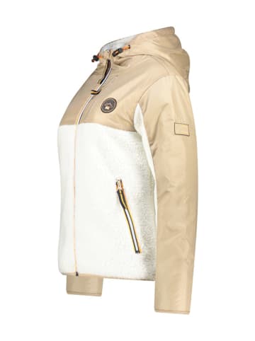 Geographical Norway Kurtka polarowa "Ulyssim" w kolorze beżowo-białym