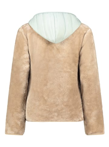 Geographical Norway Kurtka polarowa "Typologie" w kolorze beżowo-miętowym