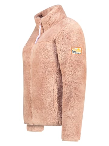 Geographical Norway Kurtka polarowa "Upaz" w kolorze szaroróżowym