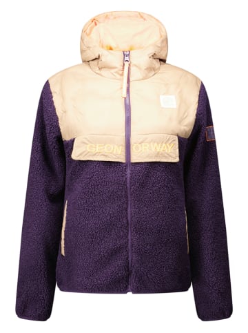 Geographical Norway Kurtka polarowa "Techic" w kolorze beżowo-fioletowym