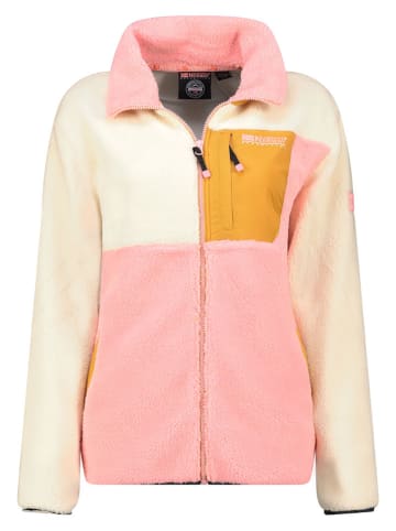 Geographical Norway Fleece vest "Talexa" crème/lichtroze/oranje