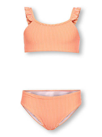 KIDS ONLY Bikini "Sunny" w kolorze pomarańczowo-białym