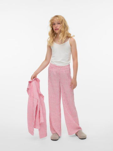 Vero Moda Girl Hose "Annie" in Pink/ Weiß