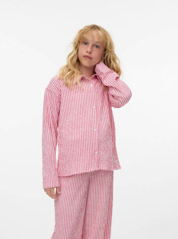 Vero Moda Girl Hemd "Annie" in Weiß/ Pink