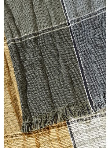 Camel Active Szal w kolorze granatowo-oliwkowo-żółtym