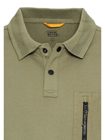Camel Active Functioneel poloshirt kaki