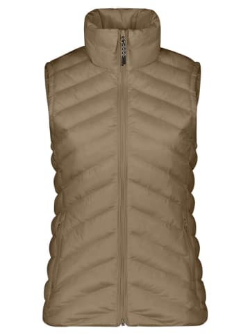 DOLOMITE Doorgestikte bodywarmer "Strenta" lichtbruin