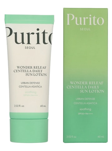 PURITO Sonnencreme "Wonder Releaf Centella Daily Unscented" - LSF 50, 60 ml