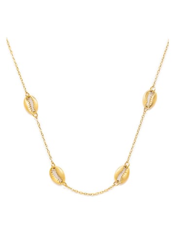 MOODE Beschicht. Halskette "Imelda" mit Schmuckelementen - (L)41 cm