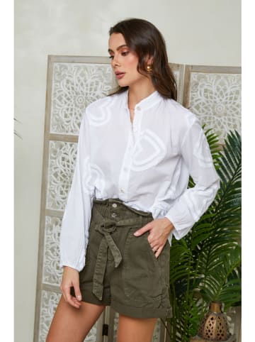 Lin Passion Leinen-Bluse in Weiß