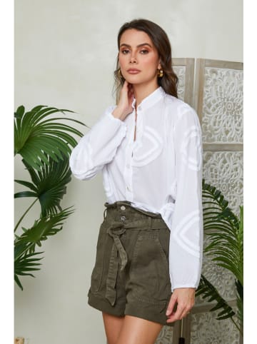 Lin Passion Lniana bluzka w kolorze białym