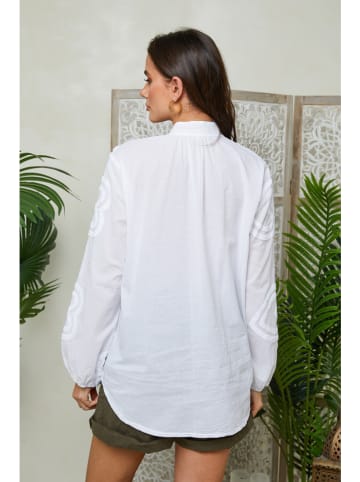 Lin Passion Leinen-Bluse in Weiß