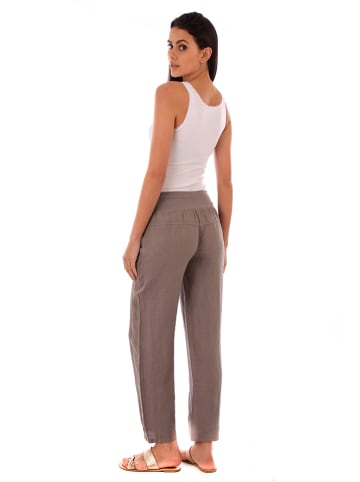 Lin Passion Linnen broek taupe