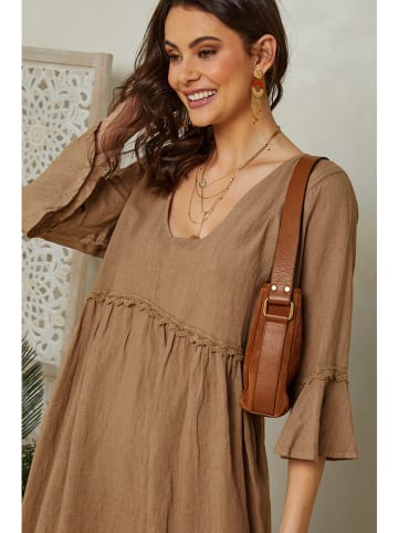 Lin Passion Linnen jurk camel