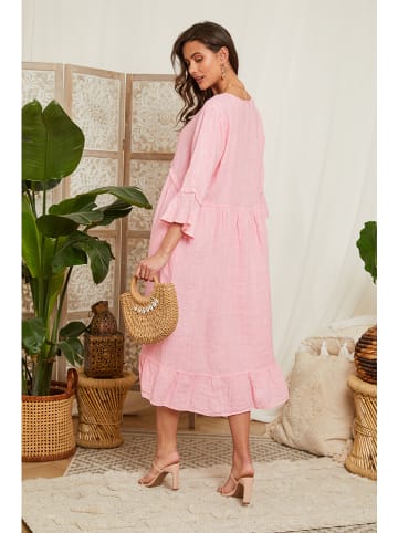 Lin Passion Linnen jurk lichtroze