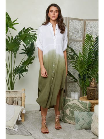 Lin Passion Leinen-Kleid in Khaki