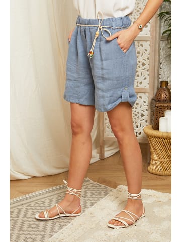 Lin Passion Linnen short lichtblauw