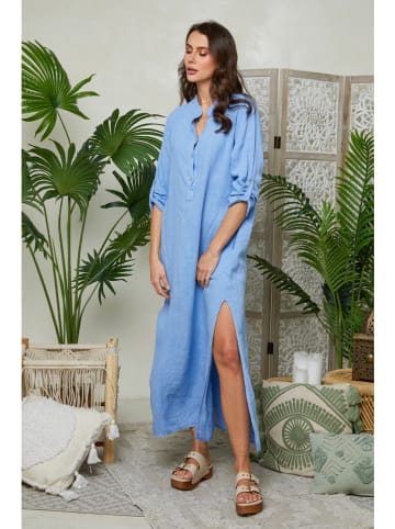 Lin Passion Linnen jurk lichtblauw