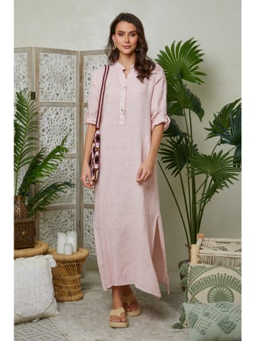 Lin Passion Leinen-Kleid in Rosa