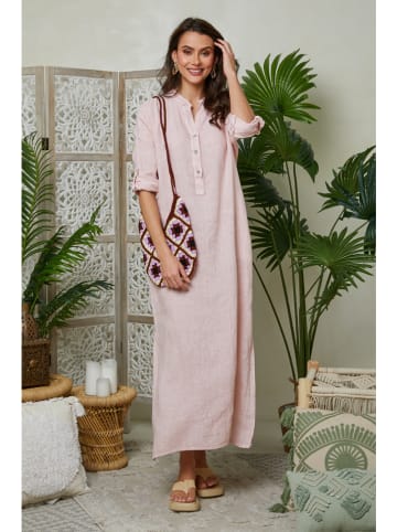 Lin Passion Leinen-Kleid in Rosa