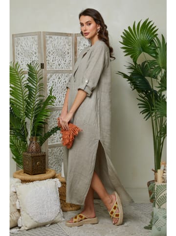 Lin Passion Leinen-Kleid in Beige