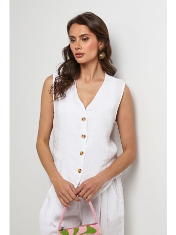Lin Passion Linnen gilet wit