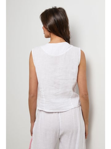 Lin Passion Linnen gilet wit