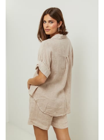 Lin Passion Leinen-Bluse in Beige