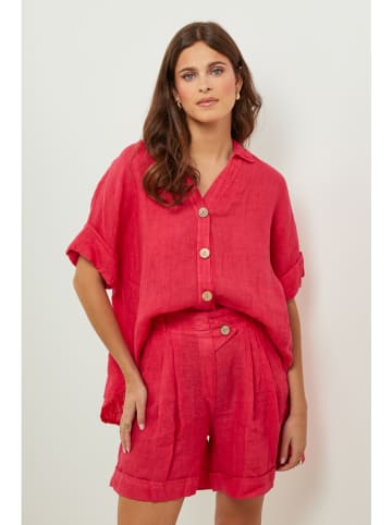 Lin Passion Linnen blouse rood