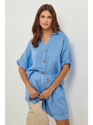 Lin Passion Linnen blouse lichtblauw