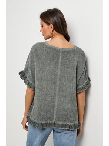 Lin Passion Bluse in Khaki