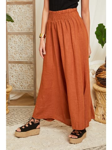 Lin Passion Linnen broek oranje