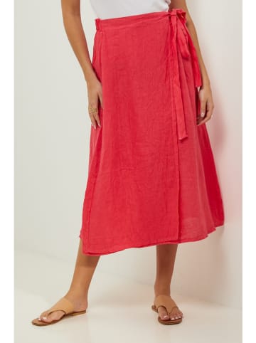 Lin Passion Linnen rok rood