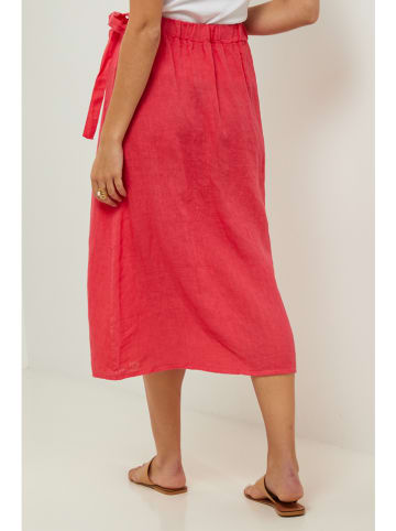Lin Passion Linnen rok rood