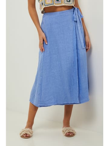Lin Passion Linnen rok lichtblauw