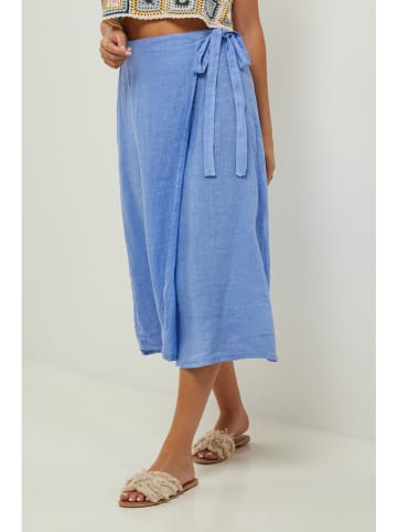 Lin Passion Linnen rok lichtblauw
