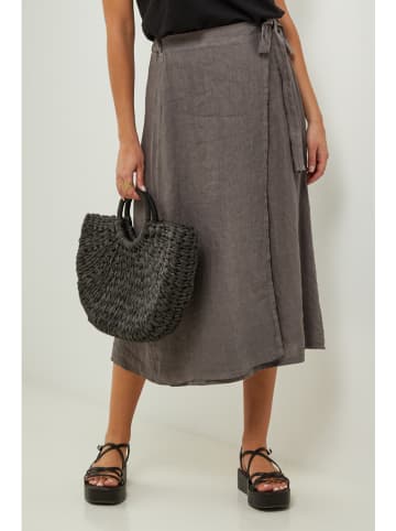 Lin Passion Leinen-Rock in Anthrazit