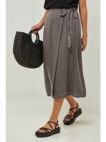 Lin Passion Linnen rok antraciet