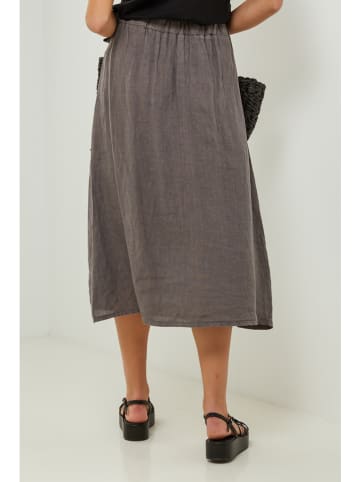 Lin Passion Linnen rok antraciet