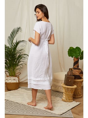 Lin Passion Leinen-Kleid in Weiß