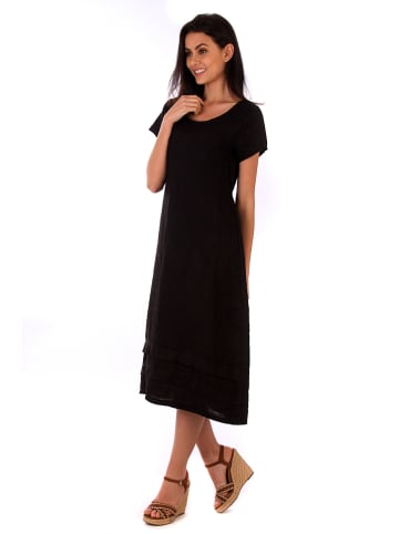 Lin Passion Leinen-Kleid in Schwarz