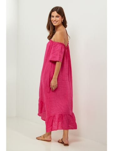 Lin Passion Leinen-Kleid in Pink