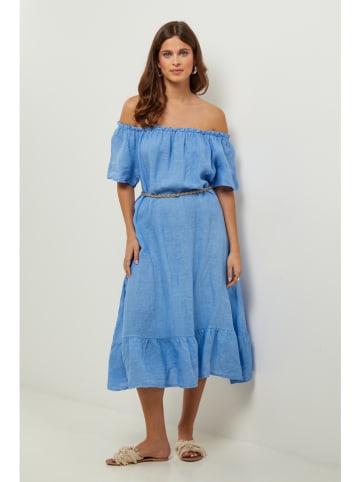 Lin Passion Leinen-Kleid in Hellblau