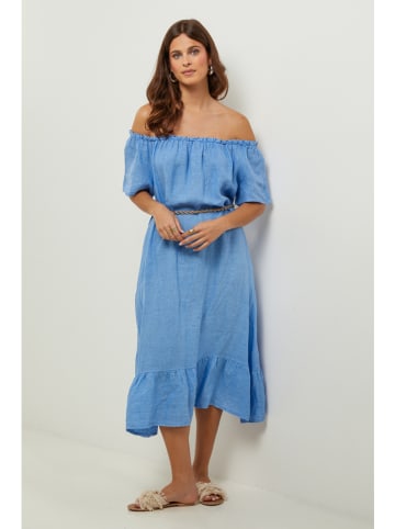 Lin Passion Leinen-Kleid in Hellblau