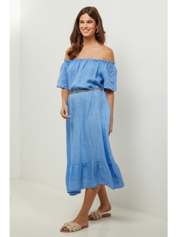 Lin Passion Leinen-Kleid in Hellblau